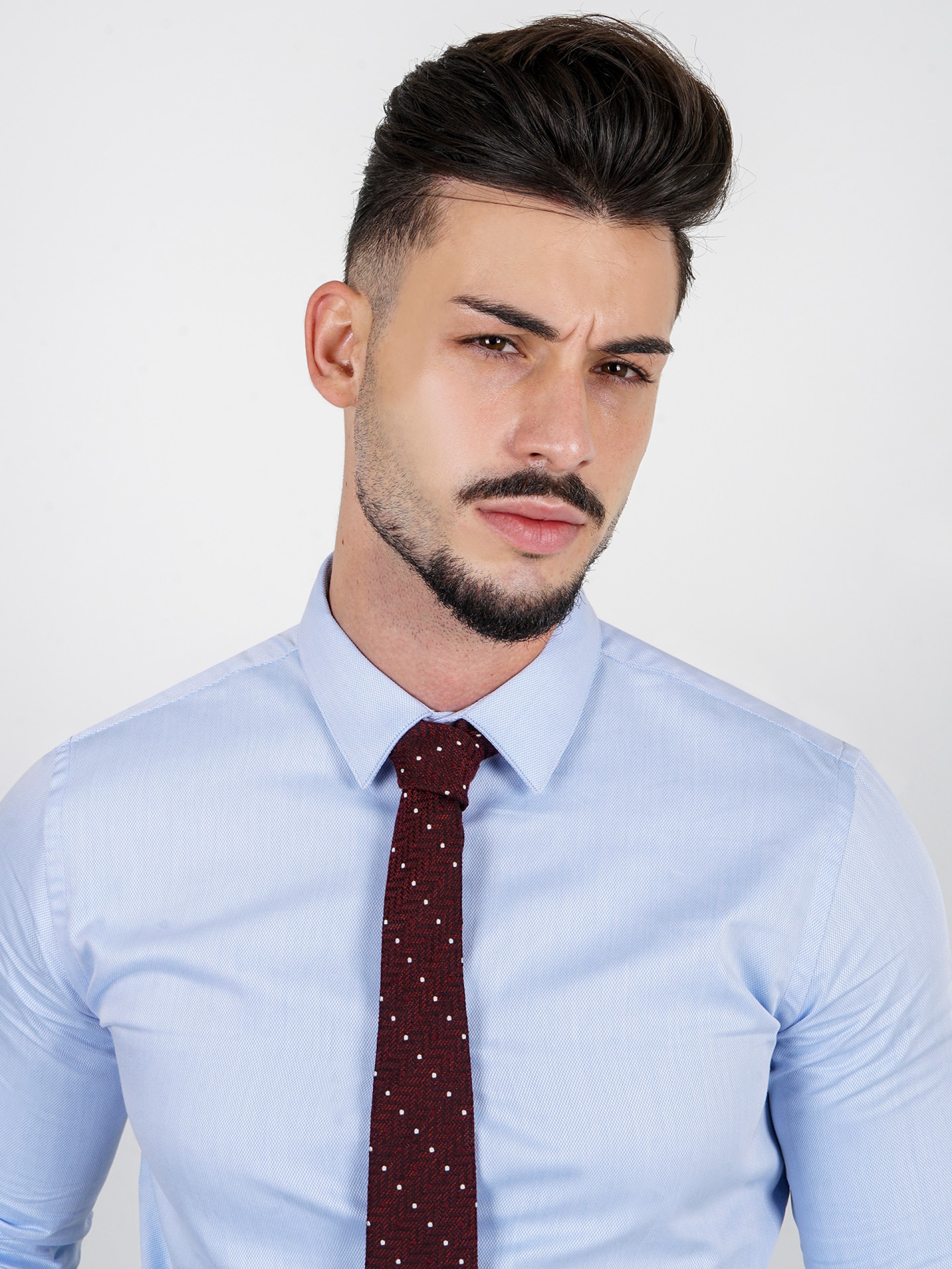 Camisa clásica micro estampado slim fit
