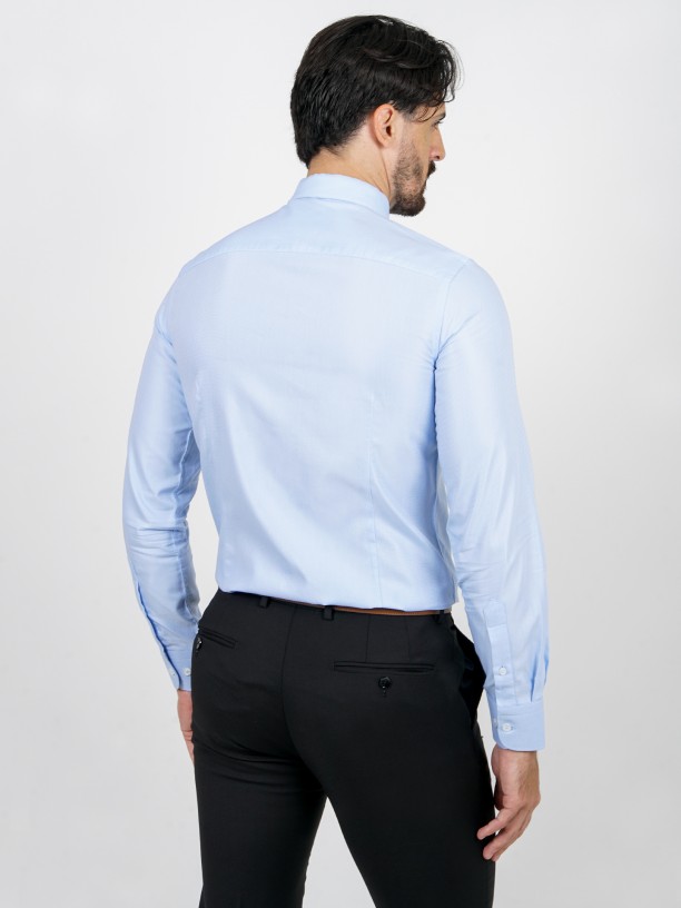 Camisa clssica slim fit micro padro