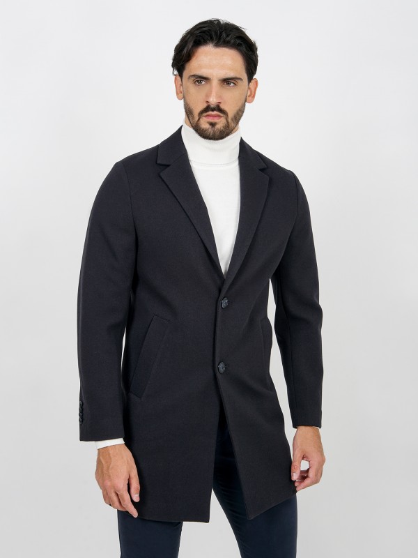 Regular fit classic overcoat