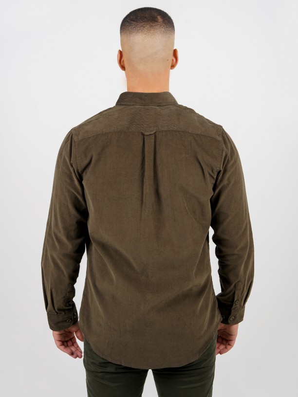 Micro corduroy oversize shirt