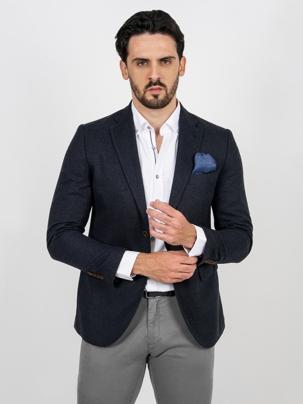 Blazer casual com padro