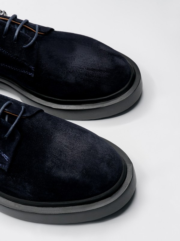 Sapato de pele camurça sola ultraleve Sapato de pele camurça sola ultraleve