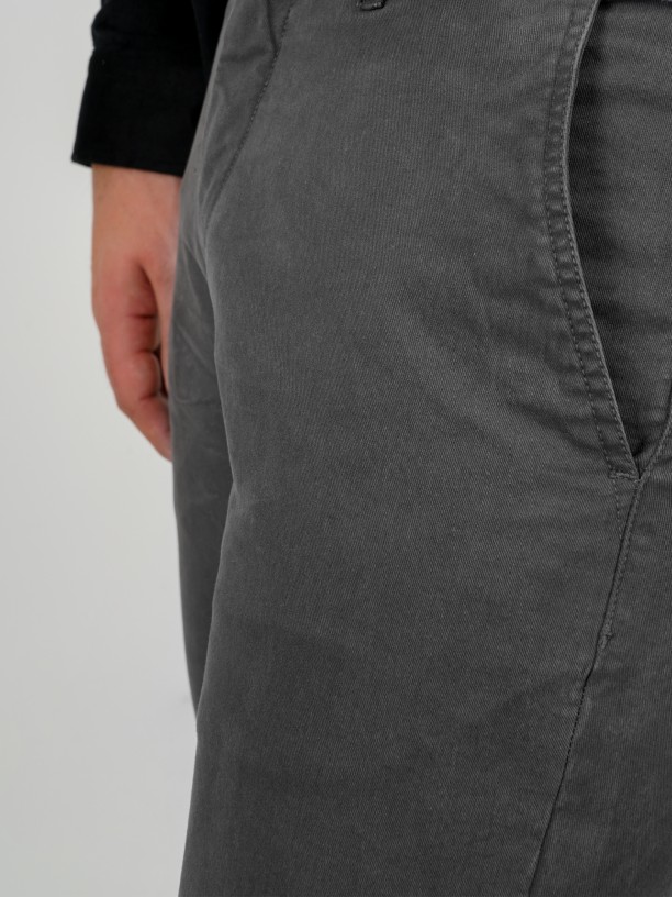 Slim fit elastic cotton chino trousers Slim fit elastic cotton chino trousers