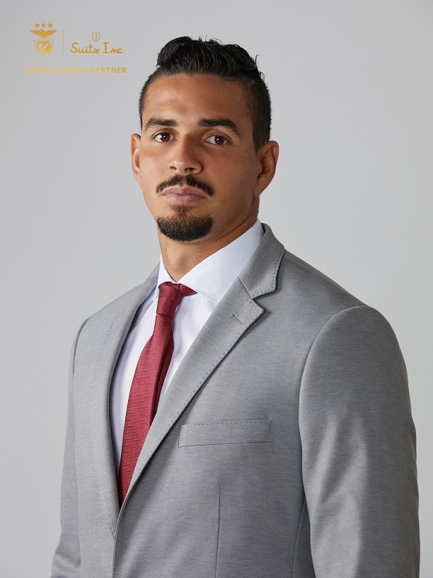Plain elasticated slim fit suit b-tech