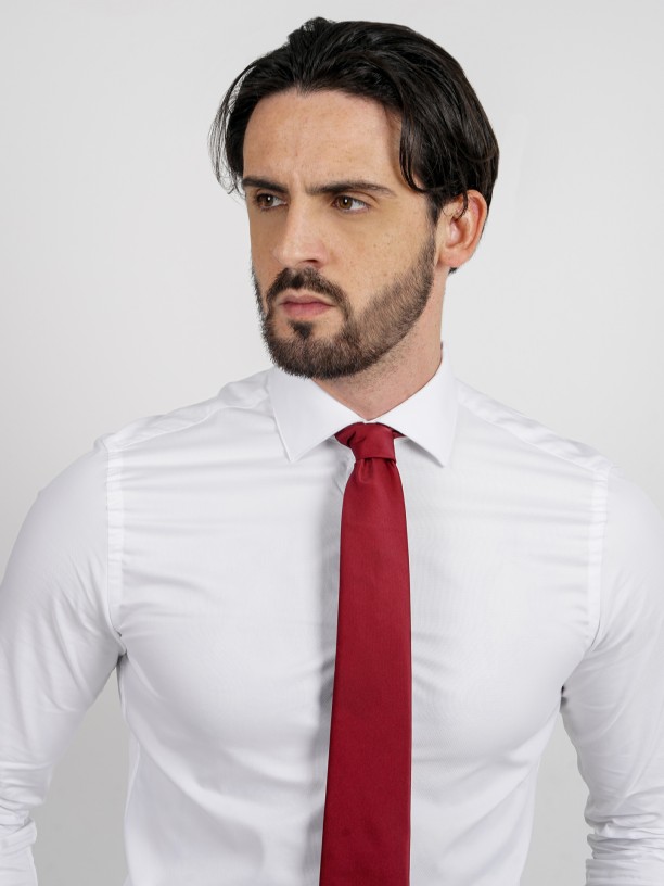 Camisa clsica slim fit micro estructura