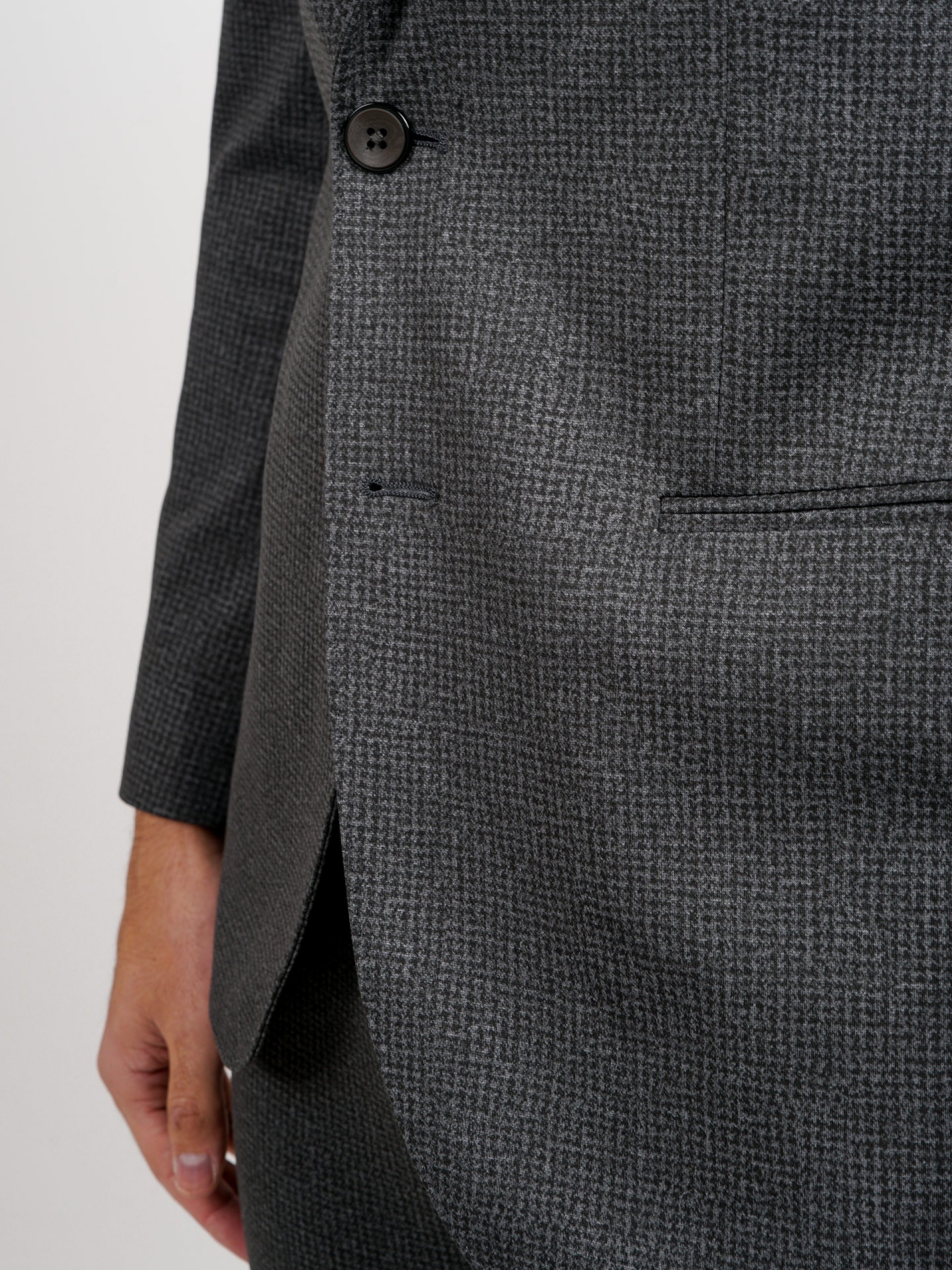 Traje elástico slim fit micro estampado