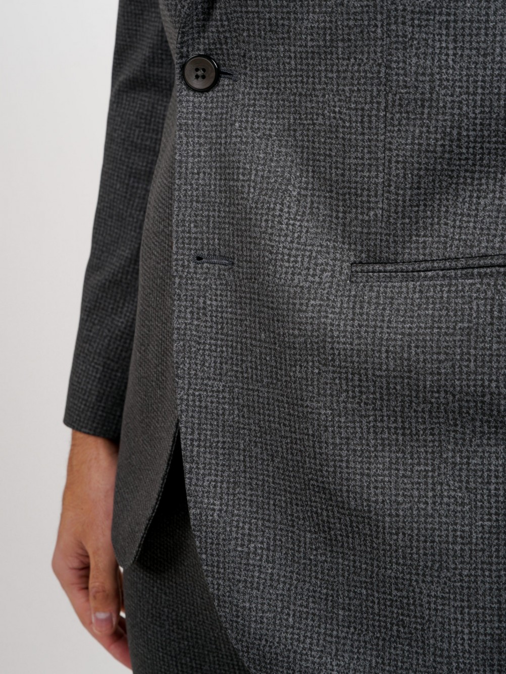 Traje elástico slim fit micro estampado