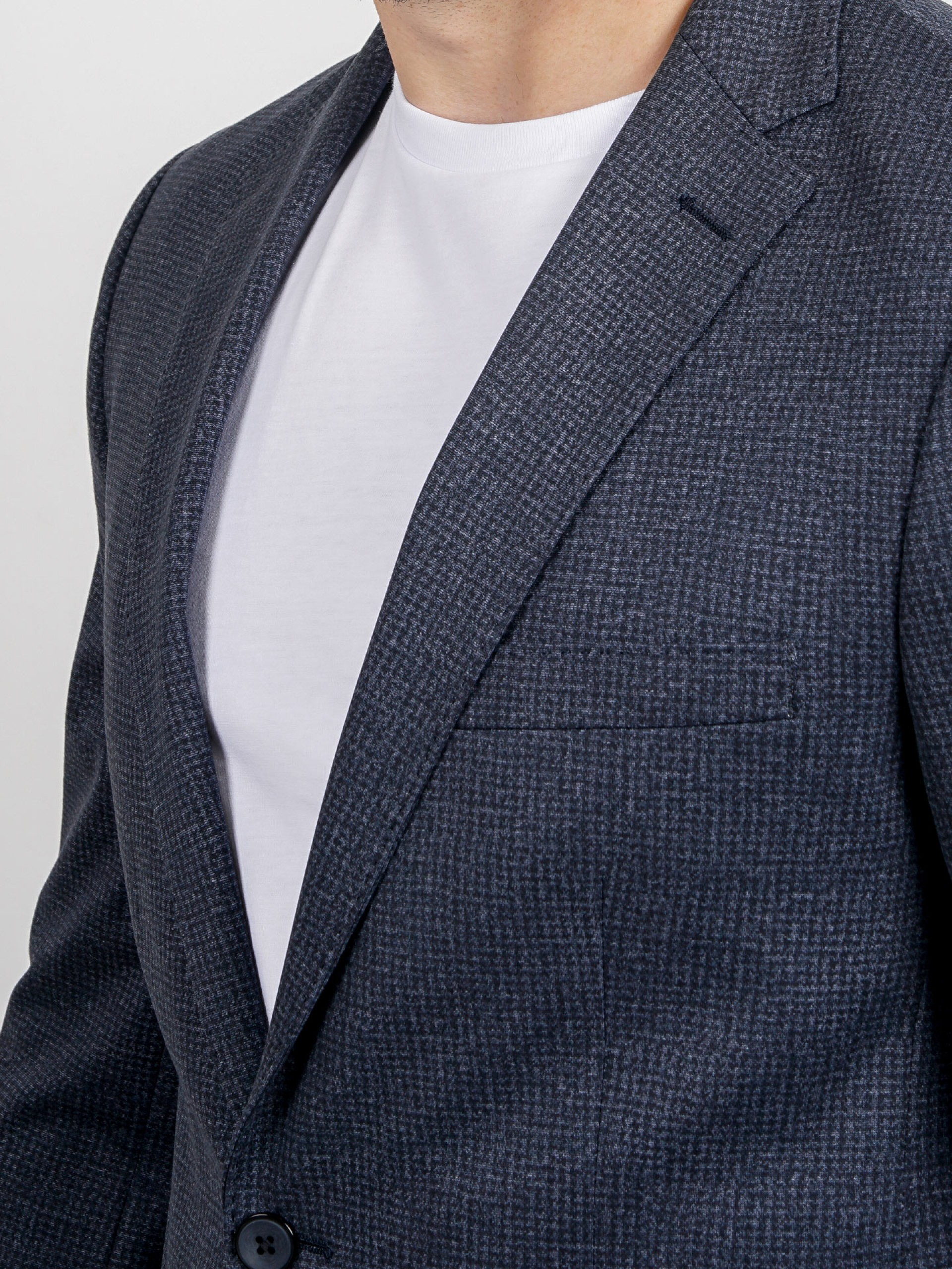 Traje elástico slim fit micro estampado