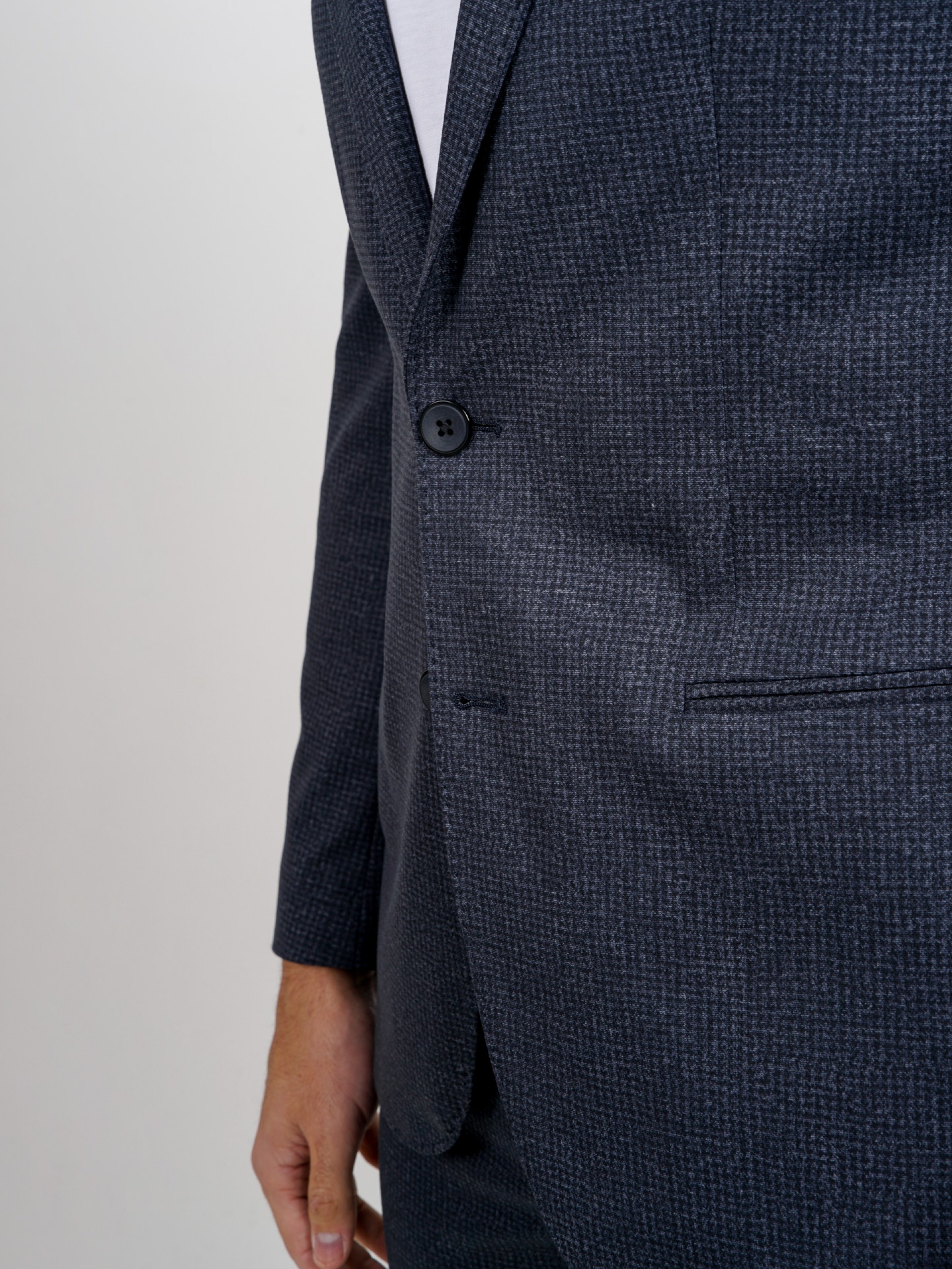 Traje elástico slim fit micro estampado