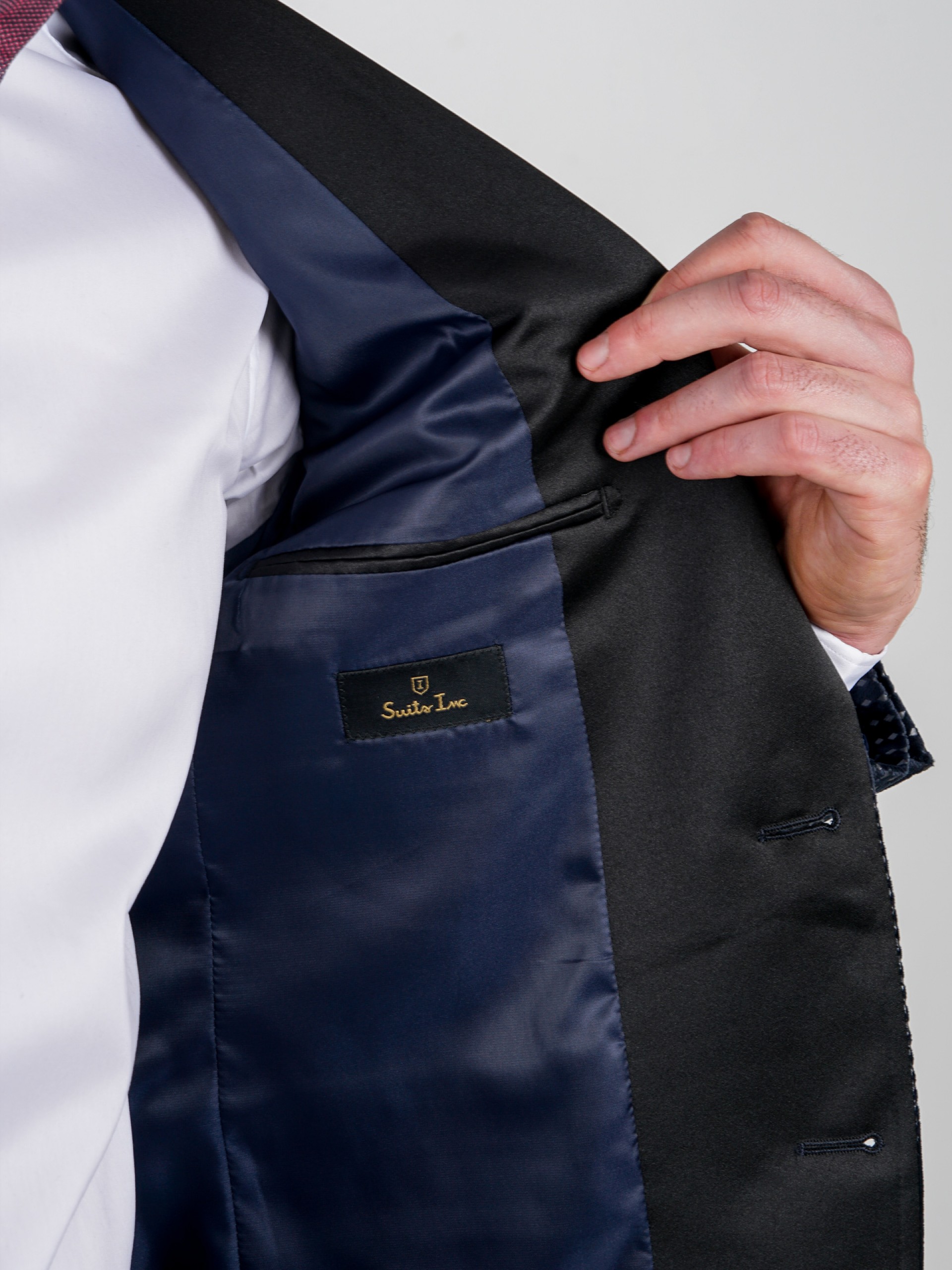 Blazer de veludo slim fit com padrão