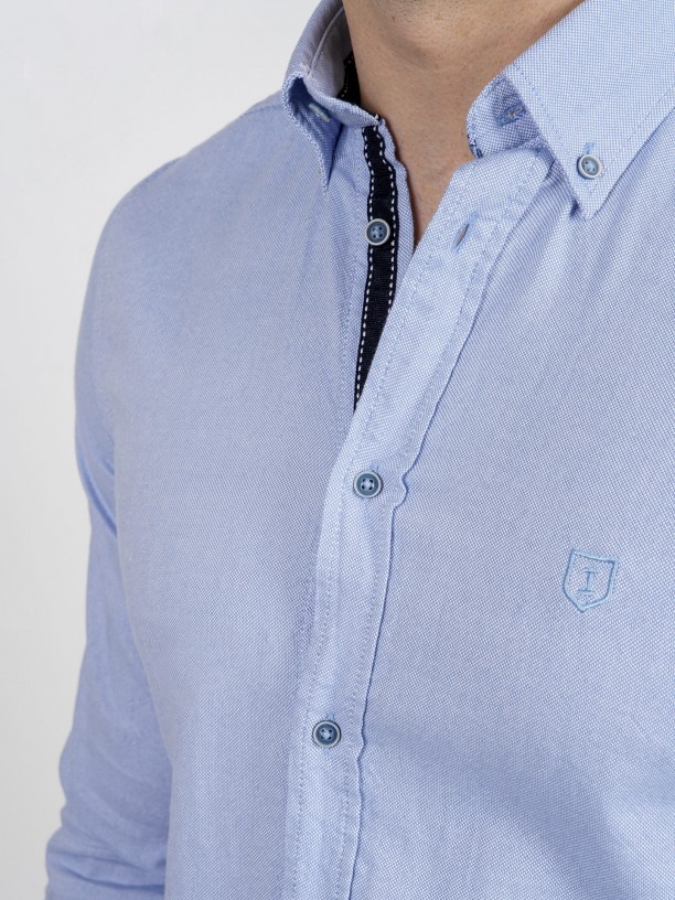 Camisa casual lisa regular fit Camisa casual lisa regular fit