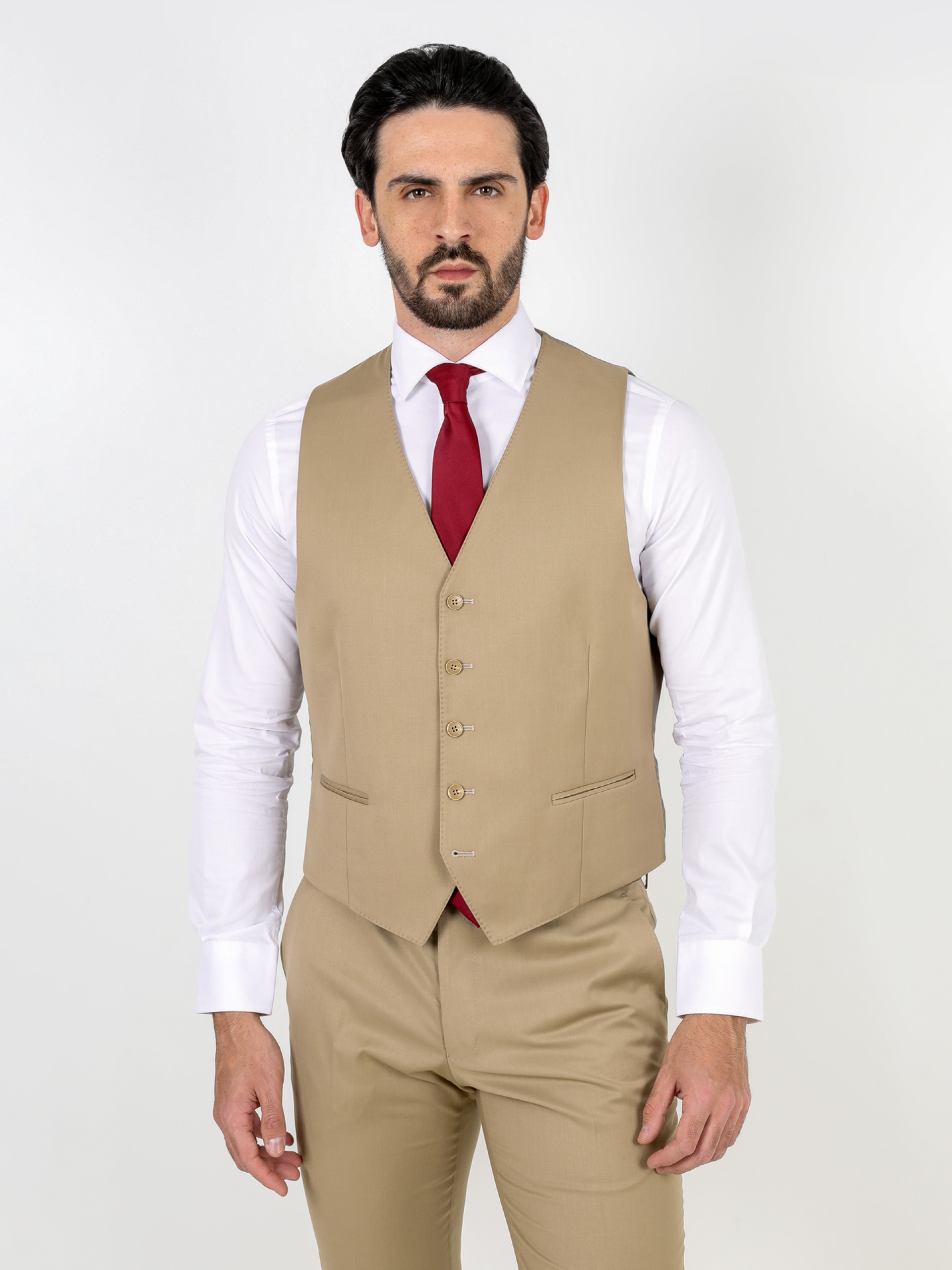 Colete clássico liso slim fit