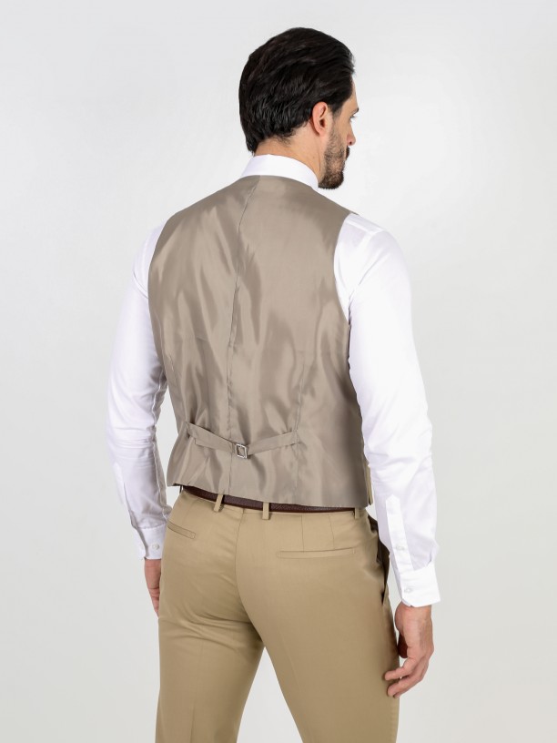 Colete clssico liso slim fit