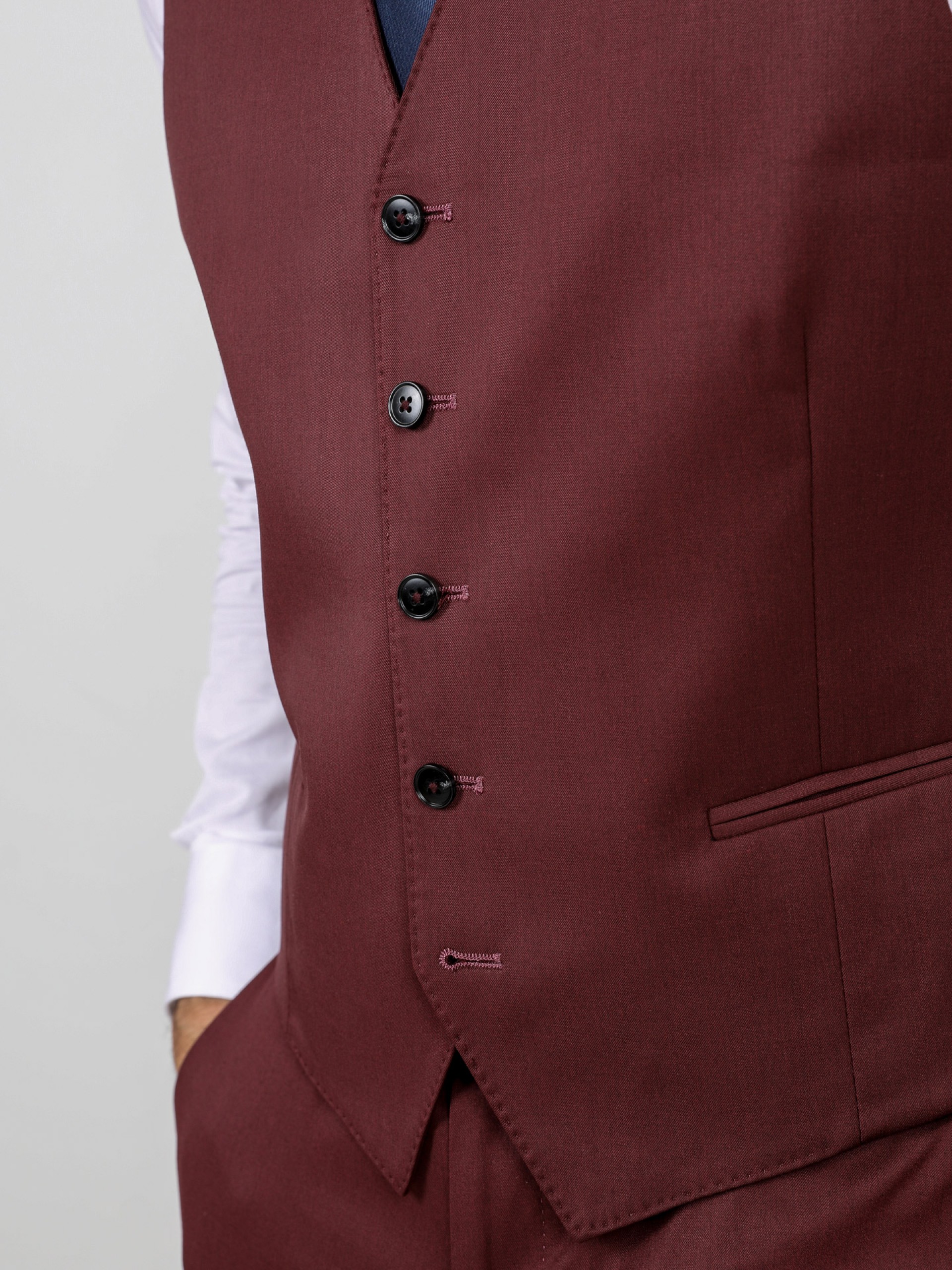 Colete clássico liso slim fit