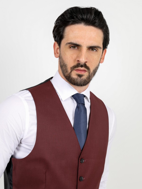 Chaleco clásico liso slim fit Chaleco clásico liso slim fit