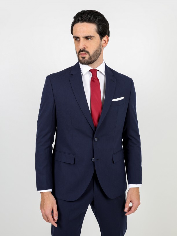 Regular fit micro pattern suit