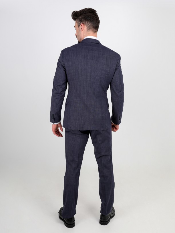 Slim fit wool plain suit