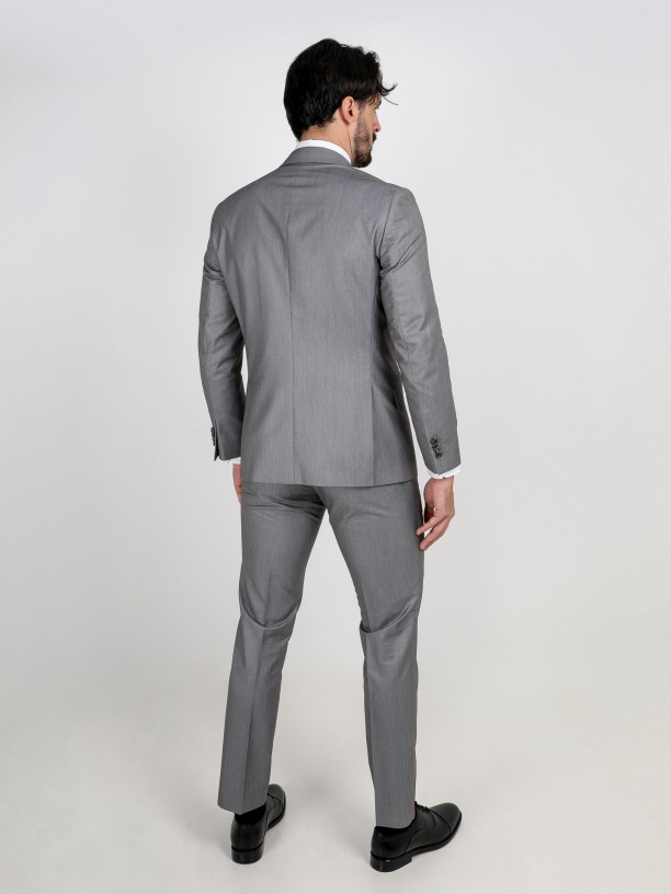 Traje liso slim fit