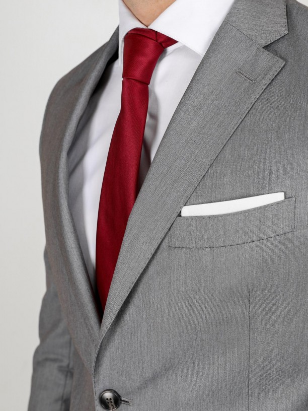 Plain slim fit suit