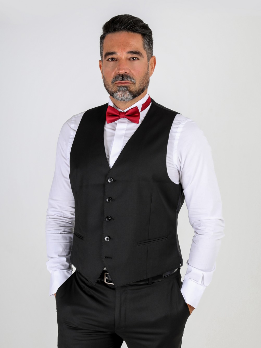 Colete clássico liso slim fit