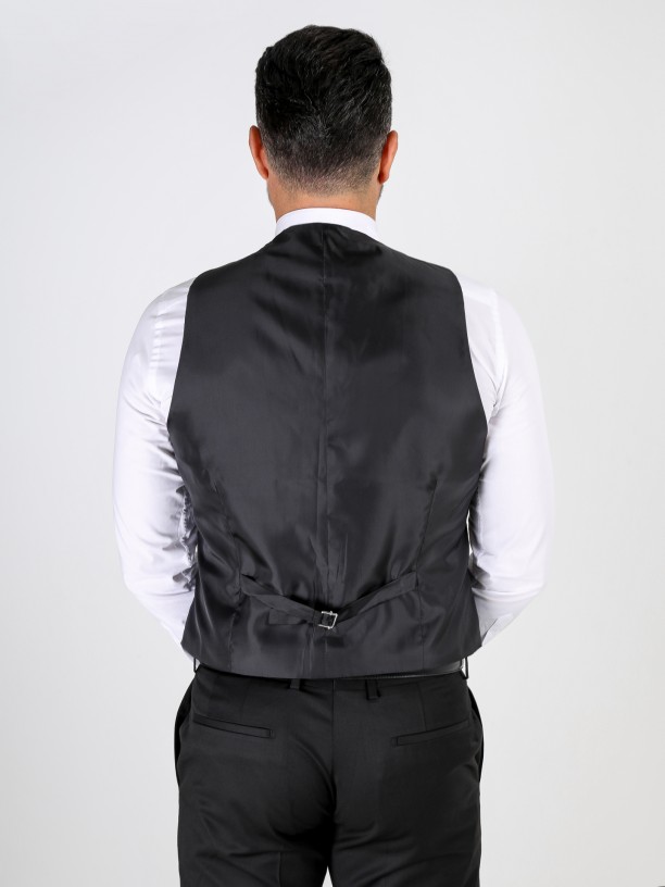 Slim fit plain classic waistcoat