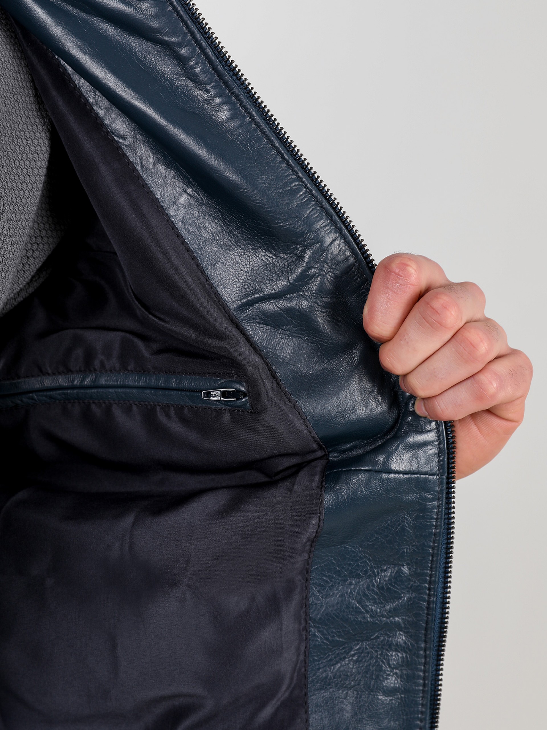 Chaqueta de piel auténtica