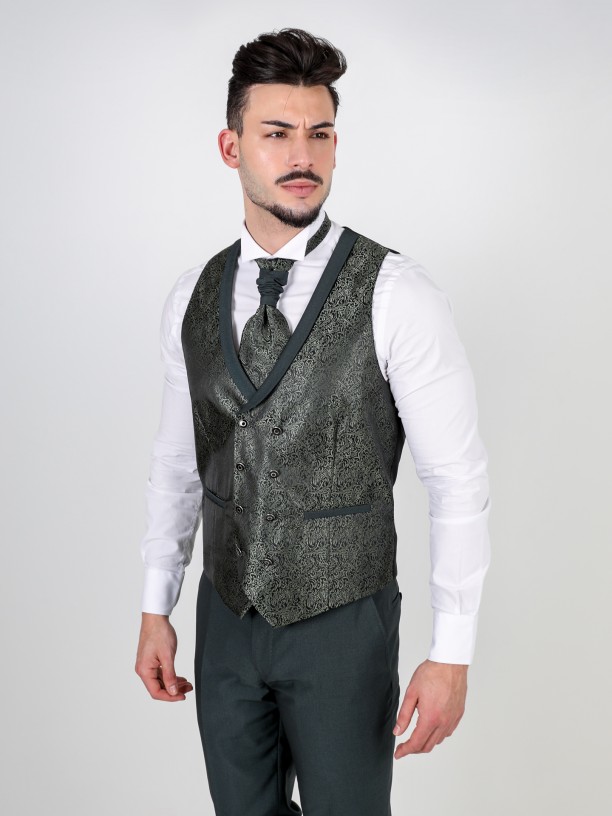 Slim fit groom suit with waistcoat limited edition