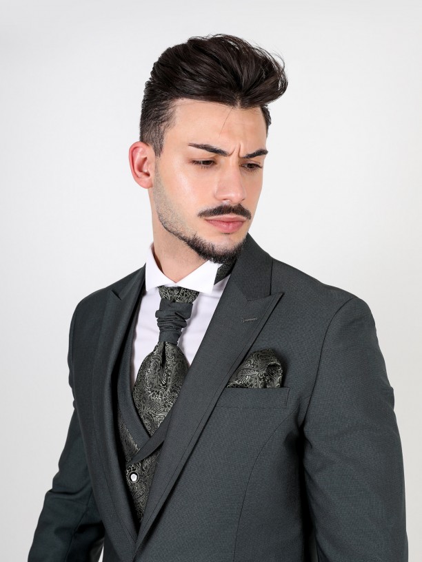 Slim fit groom suit with waistcoat limited edition
