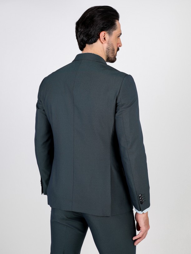 Slim fit micro structured suit