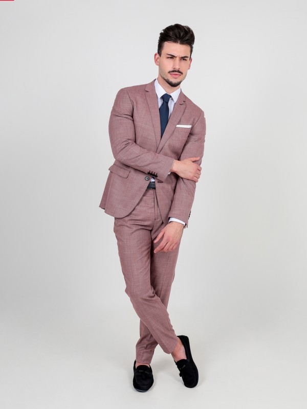 Microstructure slim fit suit