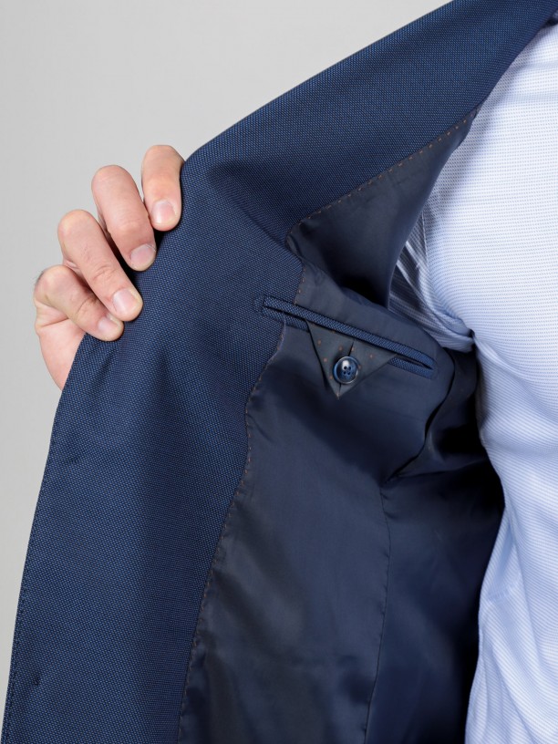 Fato de micro padro regular fit
