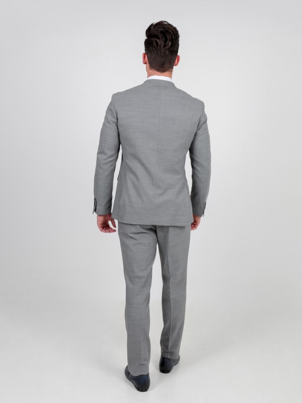 Slim fit micro structured suit