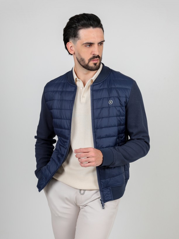 Bluso bomber elstico combinado