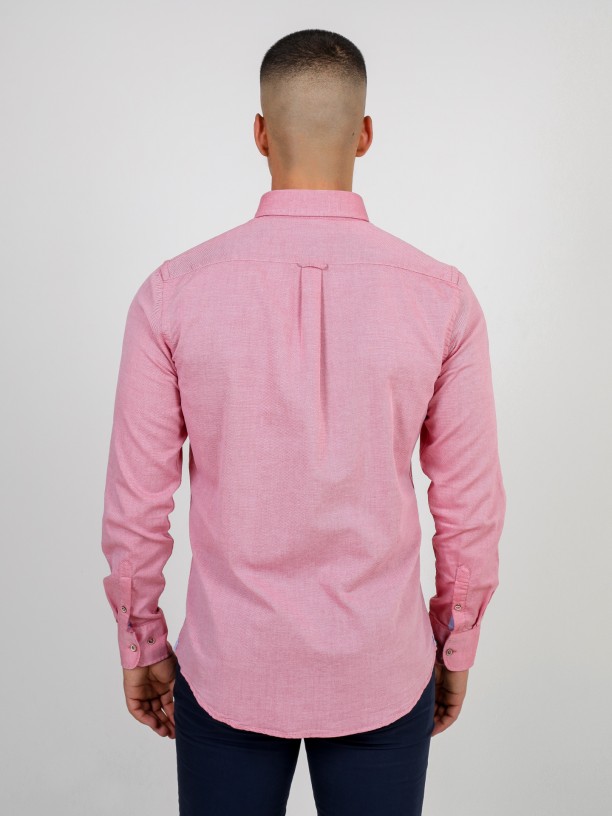 Regular fit micro pattern casual shirt