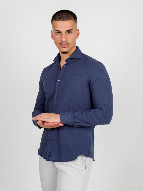 Camisa de linho e algodo