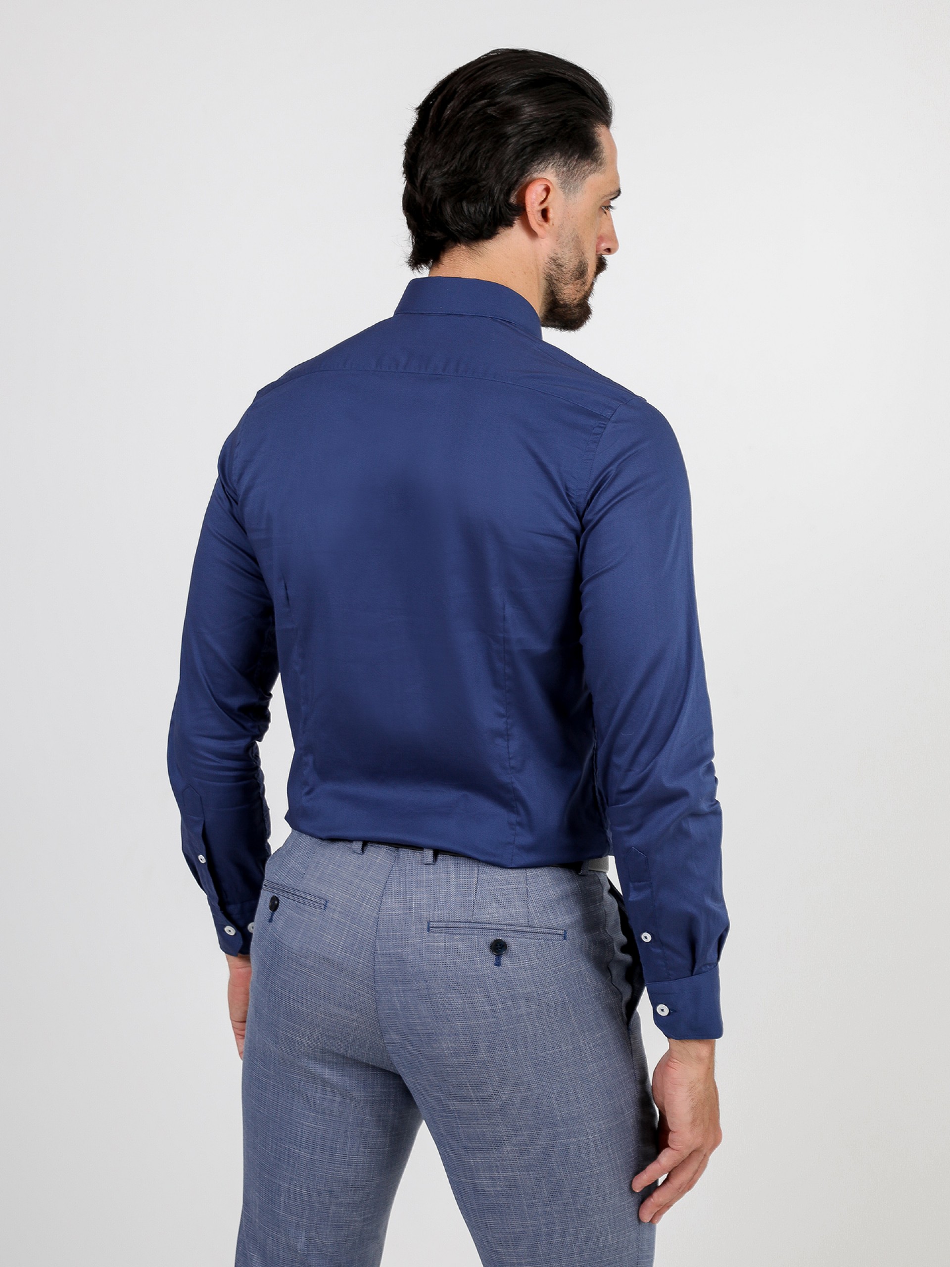 Slim fit plain classic shirt