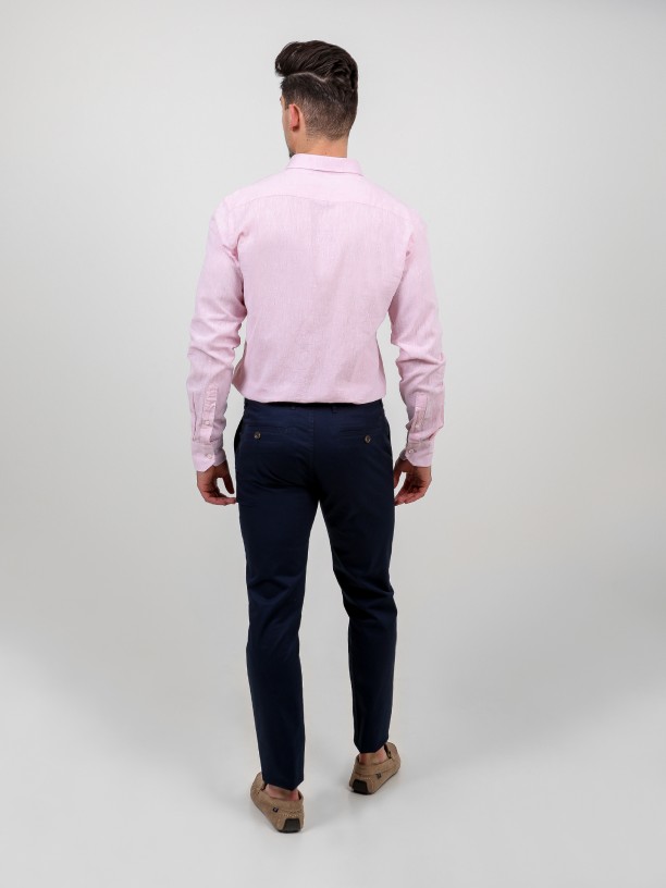 Slim fit five pockets chino trousers