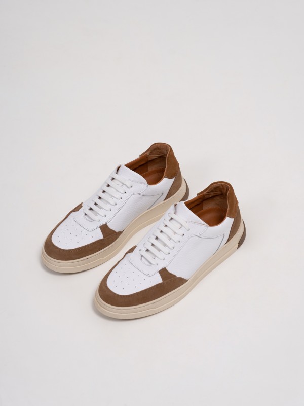 WAC Tawny leather combined sneakers