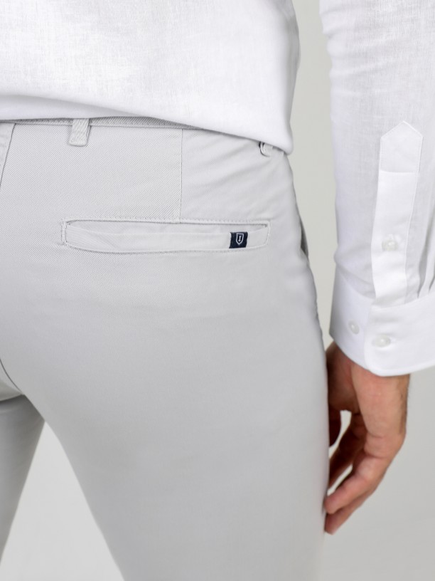 Calas chino slim fit algodo cintura elstica