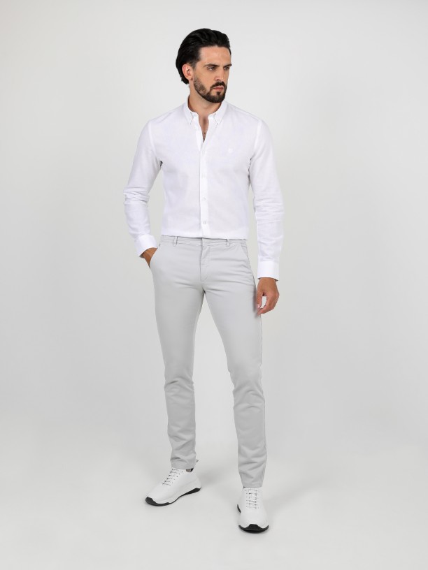 Calas chino slim fit algodo cintura elstica