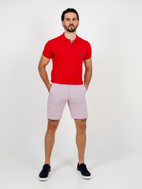 Bermudas tipo chino de algod�o �s riscas