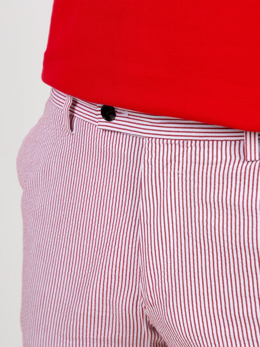 Striped cotton chino shorts