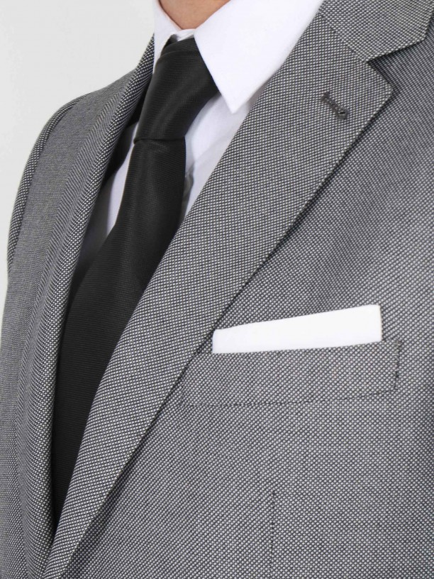 Regular fit micro pattern suit