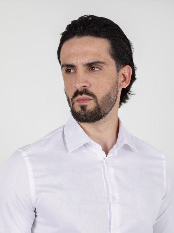 Camisa clssica lisa regular fit