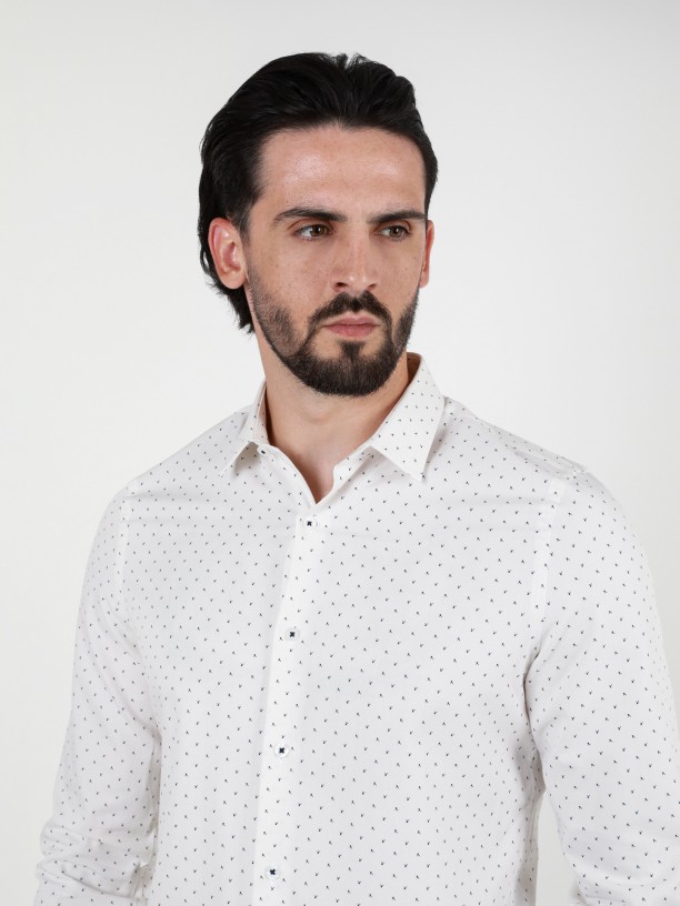 Casual shirt with print slim fit