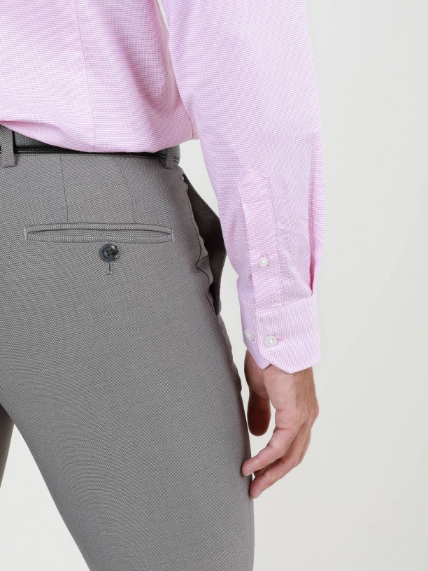 Camisa clsica lisa slim fit