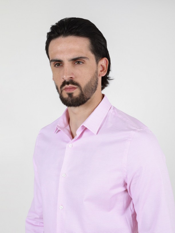 Camisa clsica lisa slim fit