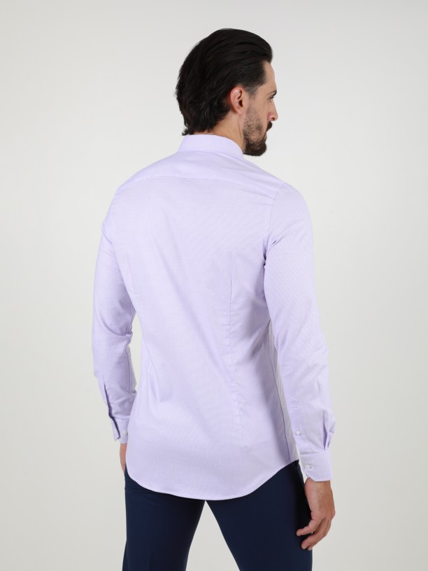 Camisa clssica lisa slim fit