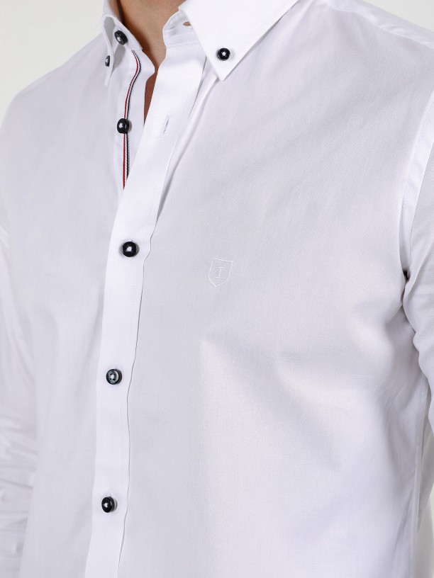 100% cotton plain casual shirt