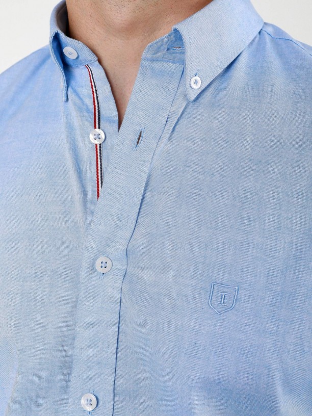 Camisa casual lisa 100% algodo